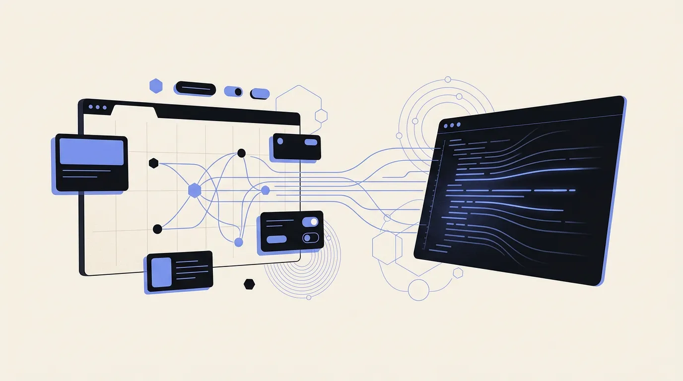 Diagrama de Google Antigravity y Claude Code trabajando juntos como agentes autonomos en un pipeline de automatizacion con terminal, editor y navegador
