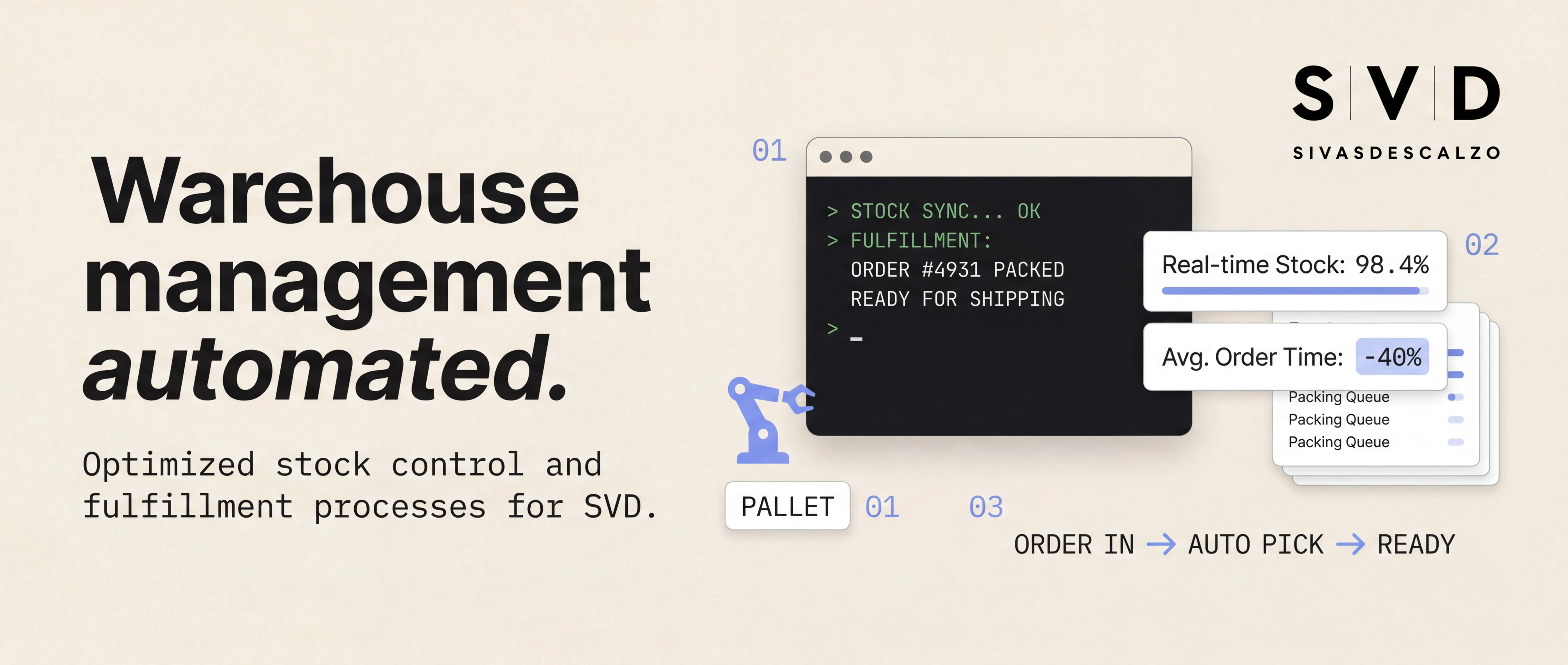 Warehouse management automated — automatización de almacén y rutas